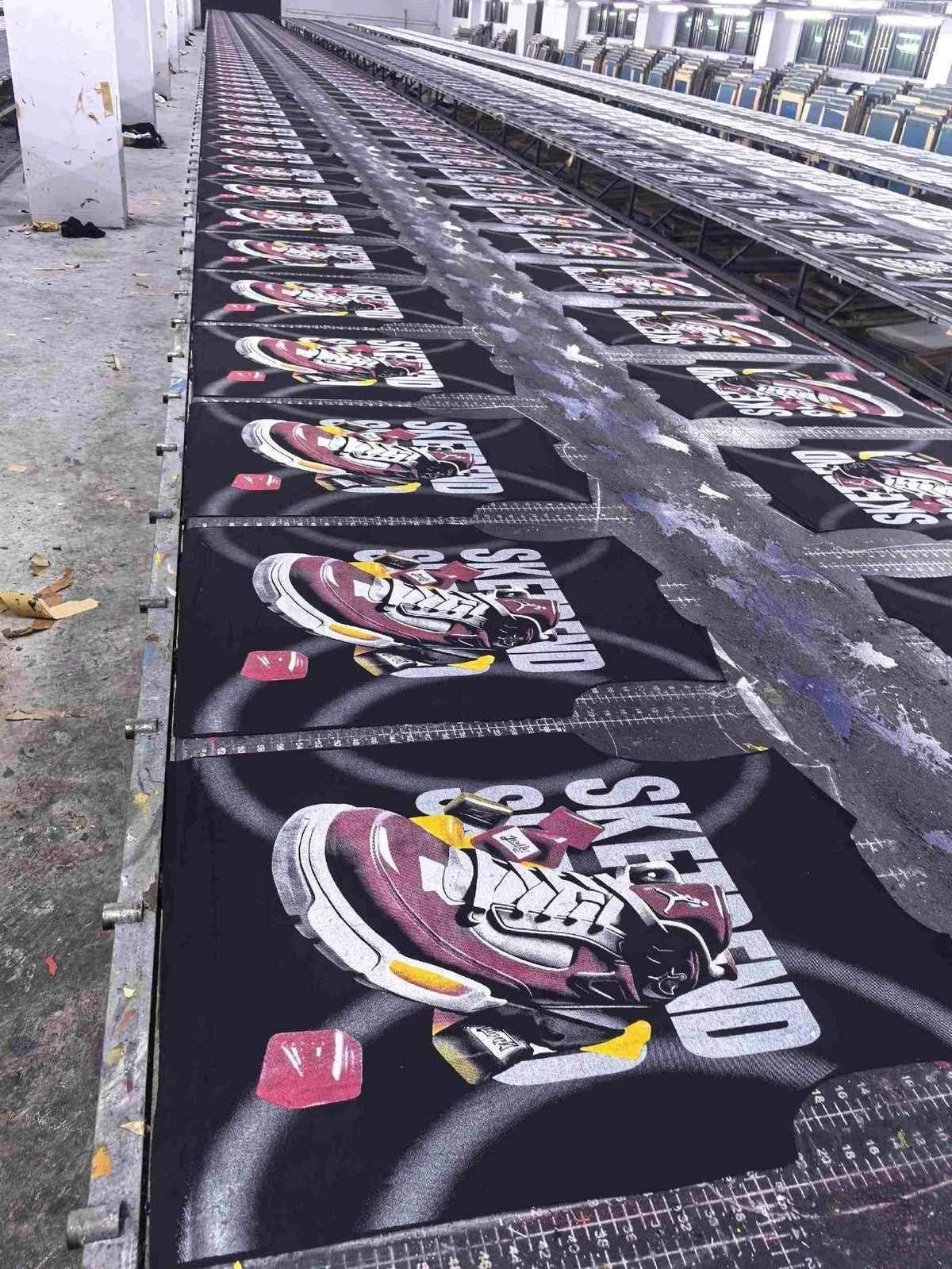 Custom garment screen printing process